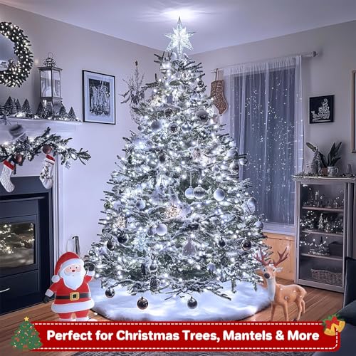 Cool White 132ft 400 LED Christmas String Lights with Timer & 8 Modes
