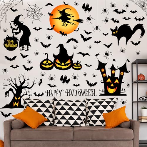 Cute Halloween Watercolor Wall Stickers - 6 Sheets Home Decor Decals