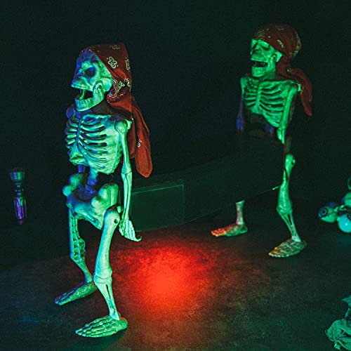Walking Corpse Skeleton Coffin Prop - Light Up Halloween Animatronic for Indoor & Outdoor Haunted House, Spooky Yard Decor, Moving Skeleton with Skull Casket - Variation: Walking Corpse