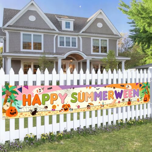 Summerween Yard Banner - 118 x 19.6 Inch Halloween Party Decorations
