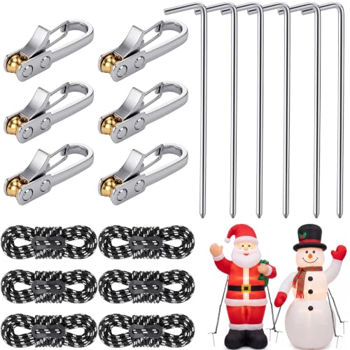 Heavy Duty Inflatable Stakes Tethers Kit for Outdoor Decorations - Metal Variation