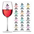 Halloween Drink Markers Set of 12 - Reusable Static Cling Wine Glass Decals