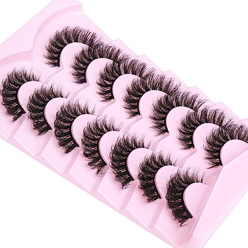 Wispy Cat Eye Mink Lashes - 15mm Natural Look False Eyelashes - E - Wispy