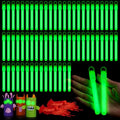 50 Green Glow Sticks Bulk with Lanyards - 4 Inch Light Up Party & Halloween Decor