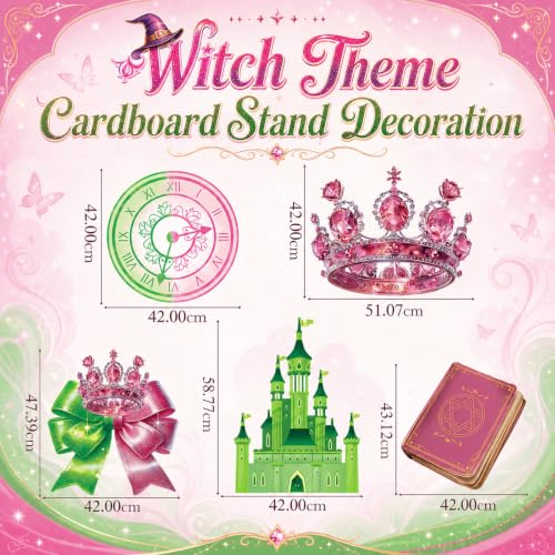 Witch Theme Cardboard Cutouts - Large 16.5 to 26 Inch Halloween Party Decorations - Variation of THIS listing