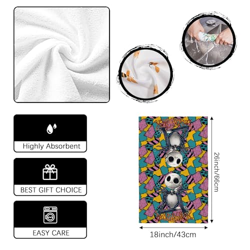 Halloween Kitchen Towels Black Gothic Decor Day of The Dead Dish Towels
