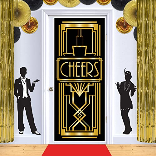 Great 20's Silhouettes Party Decorations - 6-Pack Roaring 20's Cutouts for Gatsby Theme