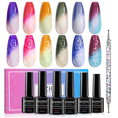 Pearl Color Changing Gel Nail Polish - Mood & Shell Thread Effect - B-Pearl Variation