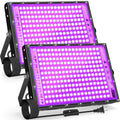 200W Black Light for Glow Party - Waterproof UV LED Floodlight 2 Pack
