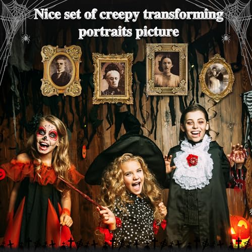 20 Pcs Halloween 3D Moving Face Portraits Horror Wall Decor - Spooky Haunted Mansion Set