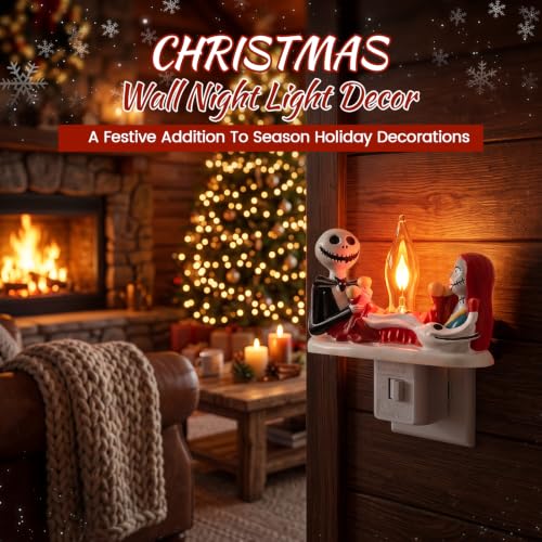 Ghost Campfire Night Light Plug-in Decor for Halloween & Christmas