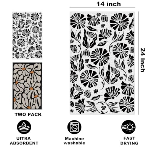 Funny Trump Kitchen Towel Set - Floral Hand Towels, Multi 1517 - 2 Pcs