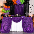 Purple Sequin Tablecloth 50x50 Inch Square Glitter Table Cover for Events & Parties