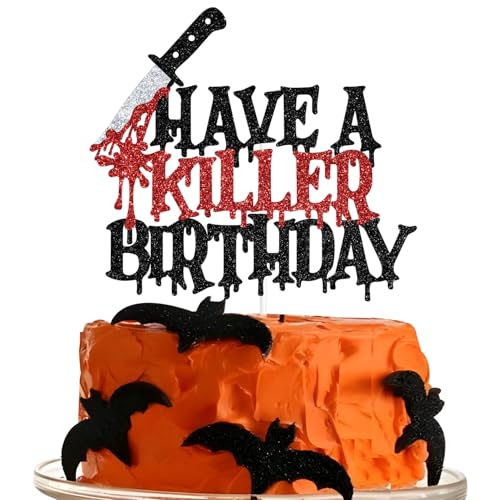 Halloween Bloody Knife Cake Topper for Horror Themed Birthday Parties