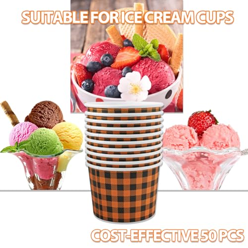 Disposable Fall Themed Paper Bowls for Thanksgiving and Christmas - 50 Pack