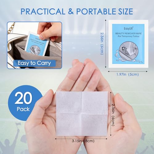Disposable Tattoo Removal Wipes S / 20 Pack Gentle Face Paint Remover