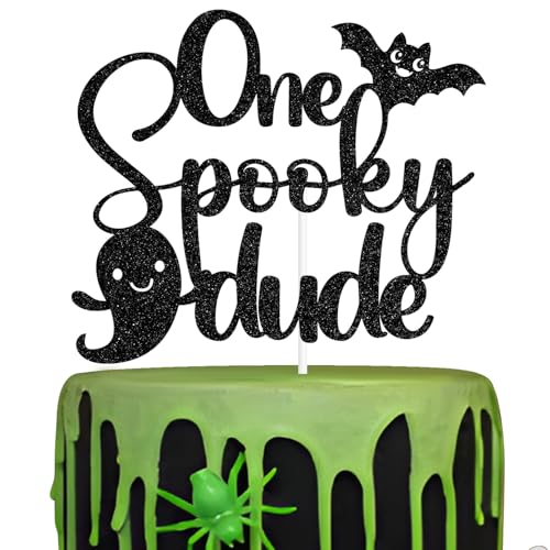Halloween First Birthday Cake Topper Ghost Bat Ghouls Party Decorations