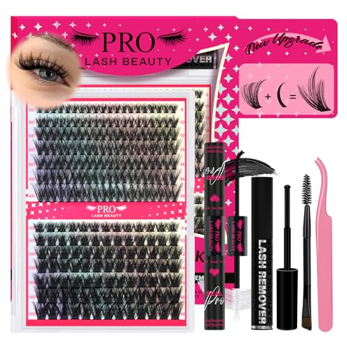 DIY Lash Clusters Kit Spiky 80D+100D False Eyelash Extensions - PRO LASHBEAUTY Variation of Kit-Spiky-80D+100D