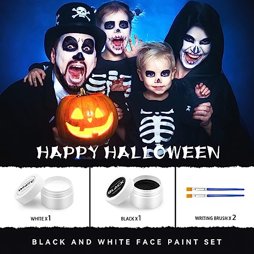 Halloween Face & Body Painting Kit - Special Effects Makeup Set for Clown Zombie Vampire