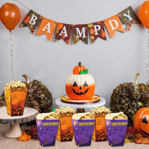 Halloween Popcorn Boxes 20pcs Trick Or Treat Snack Holders for Kids & Parties