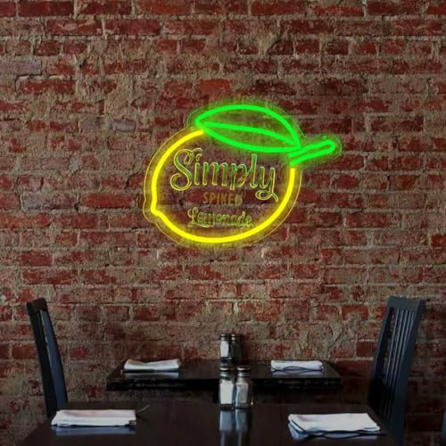 Lemonade Neon Sign Wall Decor LED Light for Kitchen Bar Party Home