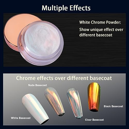 Allstarry Unicorn Chrome Nail Powder - Sunset Field Iridescent Pearl Glitter
