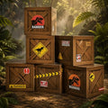 Dinosaur Party Decorations Set - 6 Large Dinosaur Paper Boxes for Baby Shower Birthday