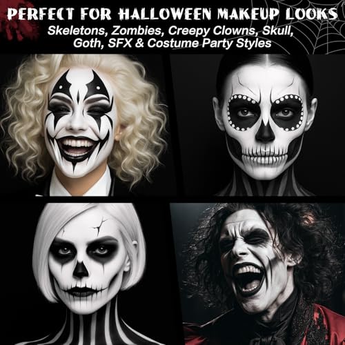 BOBISUKA Black Face Paint Stick - Full Coverage Washable Body & Face Makeup for Halloween & Cosplay