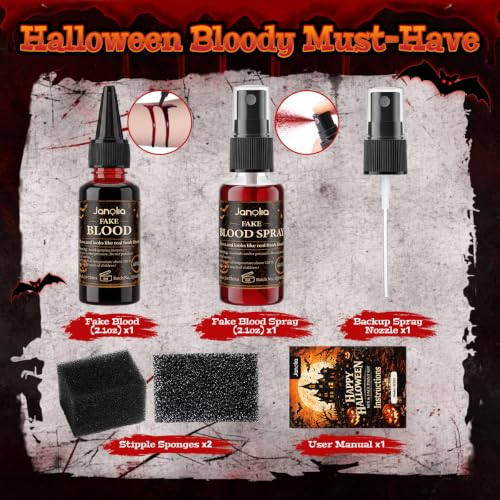 Halloween Fake Blood Kit with Spray & Dripping Blood - SFX01 Variation