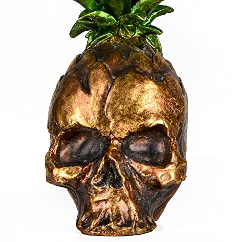Halloween Pineapple Skull Tabletop Decor - Spooky Centerpiece, 14 Inches