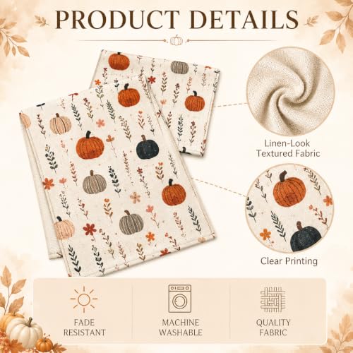 Fall Watercolor Pumpkin Table Runner 13x72 Inch - Yellow Variation