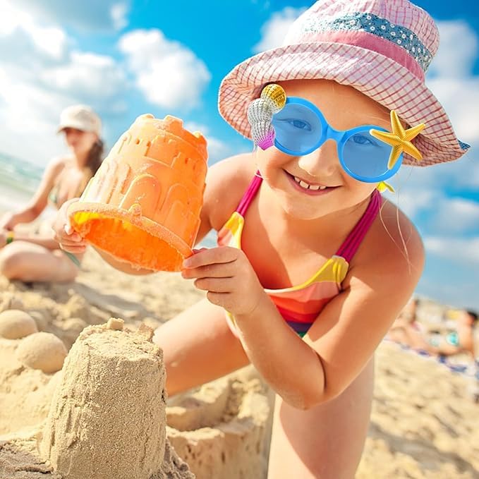 Party Sunglasses Pack - Tropical Funny Beach Glasses for Kids Teens Adults