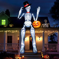 12FT Inflatable Skeleton Halloween Decor for Outdoor Yard and Roof
