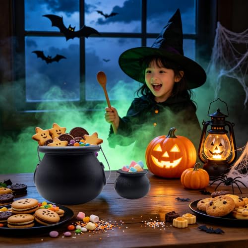 16-Pack Halloween Cauldrons & Treat Buckets - Plastic Candy & Party Favors