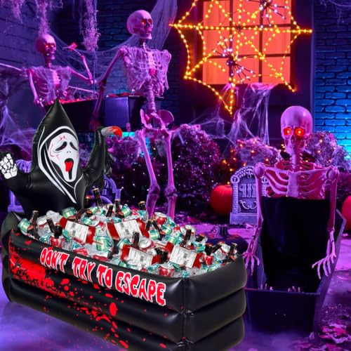 40 Inch Inflatable Halloween Cooler with Large Capacity for Drinks & Snacks