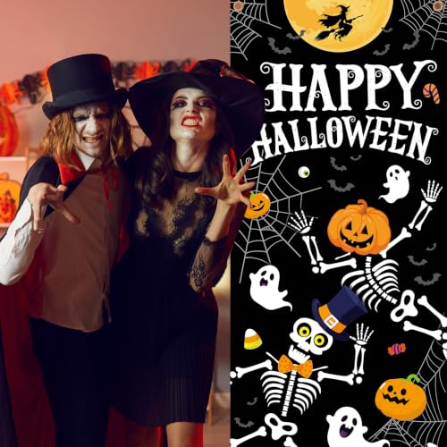 Halloween Skeleton Door Cover & Banner Set - Skeleton Variation