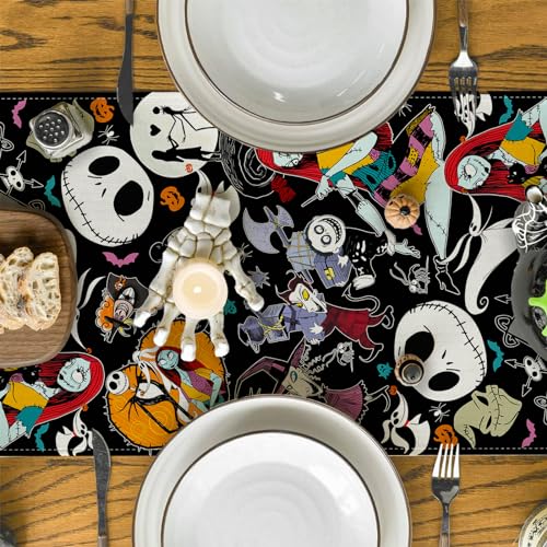 Halloween Table Runner 13x72 Inch Spooky Party Decor Linen