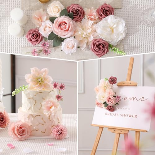 Artificial Flower Combo for Wedding Decor - Blush Pink Flowers Set