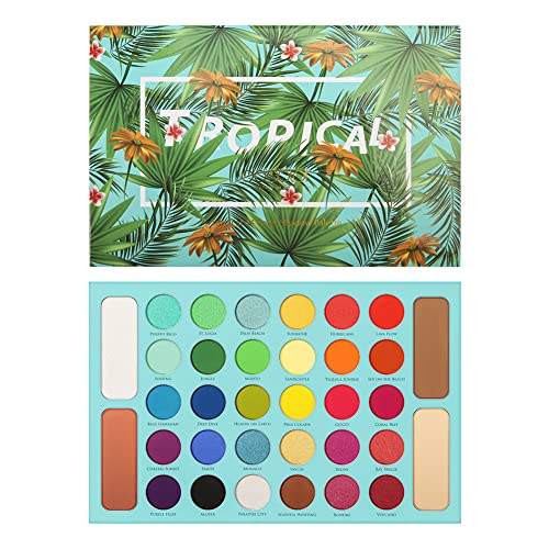 Colorful Eyeshadow Palette with 34 Shades - Waterproof, Matte & Shimmer Makeup