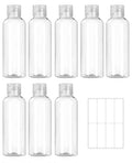 DAWZMR 8 Pack 3.4 oz (100 ml) Plastic Travel Bottles for Toiletries, TSA Approved Leak Proof Small Clear Bottles with Labels