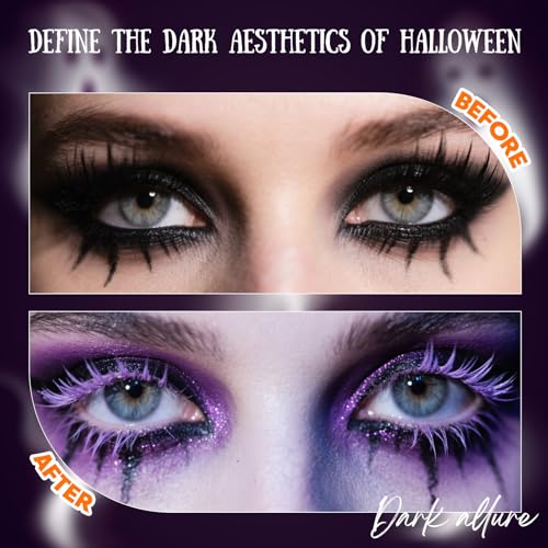 Light Purple Lash Clusters 12mm False Eyelashes for Halloween & Cosplay - 128 pcs