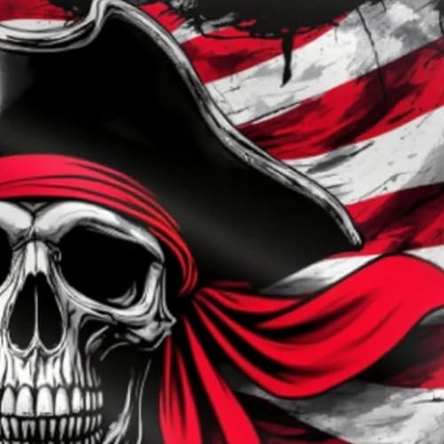 Pirate Banner 5ft x 3ft Skeleton Party Decorations Pirate Backdrop Halloween Birthday