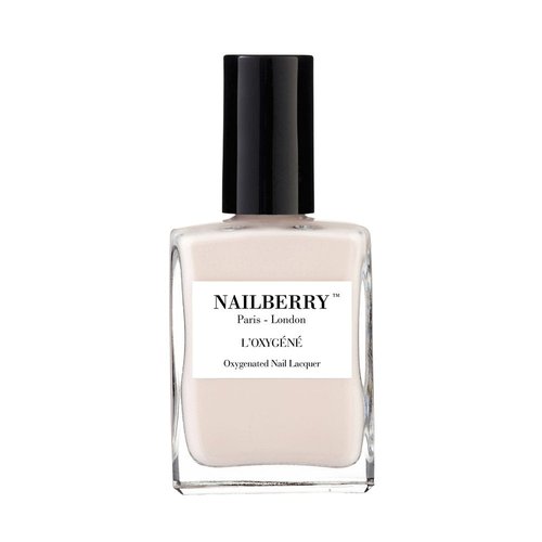 Nailberry L'Oxygéné Oxygenated Nail Lacquer - Almond Off-White Light Beige | UV Protected, 12-Free, Vegan, 15 ml