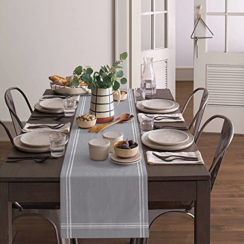 Grey Sunflower Table Runner 18x72 Inches Washable Non-Slip Farmhouse Decor