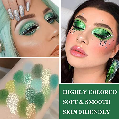 16-Color Shimmer Matte Eyeshadow Palette Waterproof Long Wear Makeup
