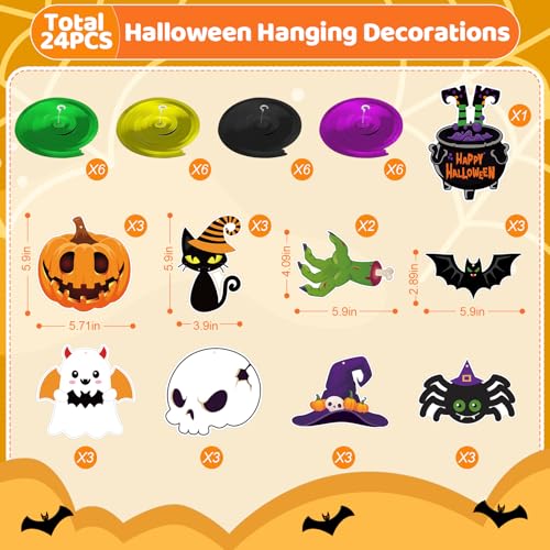 Halloween Hanging Swirl Decorations Set - 24pcs Ceiling Party Decor - Variation of THIS listing