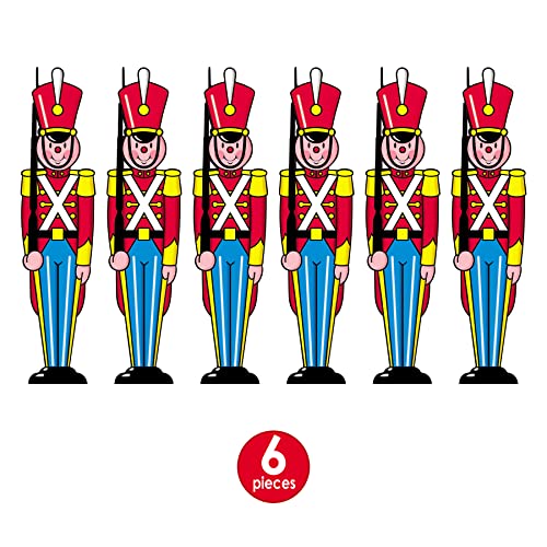 Toy Soldier Cutouts Set - 6 Pieces, 35.5 Inches Tall Christmas Wall Decor