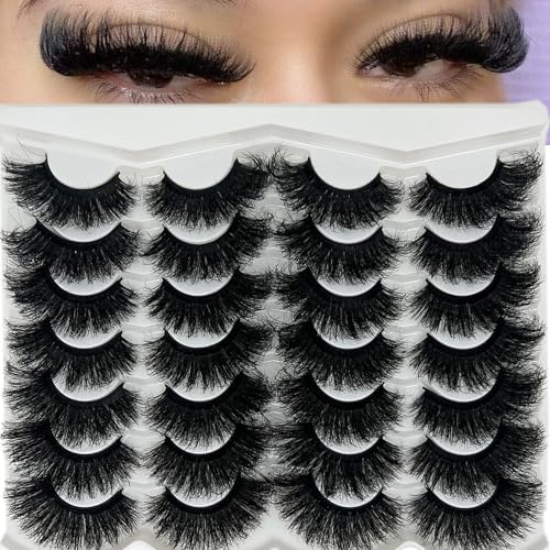 Long Lashes 01 Fluffy Mink Dramatic Cat Eye False Eyelash Strips - 25mm Thick Reusable