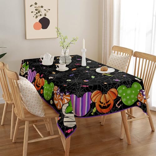 Waterproof Halloween Cartoon Mouse Tablecloth - Rectangle 60"x80" Pack of 2