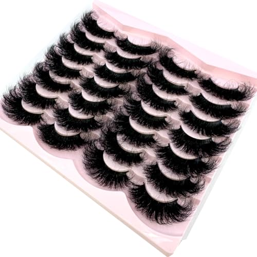 14/16 Pairs Fluffy Mixed Length 3D Mink False Eyelashes Long Thick Natural Look TN06